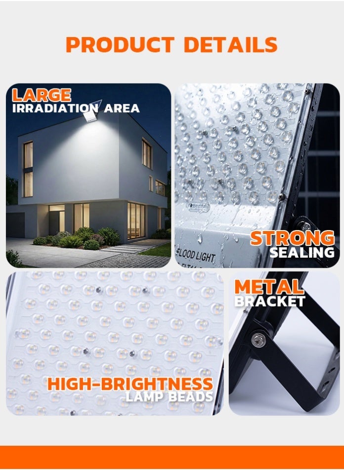 مودي كشاف إضاءة LED يعمل بالطاقة الشمسية بقدرة 400 واط - مصباح أمان خارجي عالي الأداء مع 3 ألوان CCT وجهاز تحكم عن بعد - Image 4